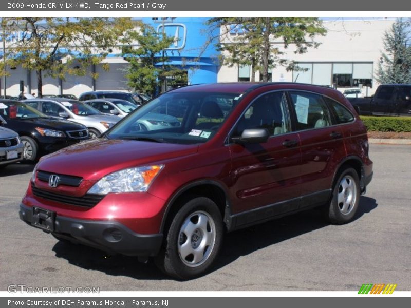 Tango Red Pearl / Gray 2009 Honda CR-V LX 4WD