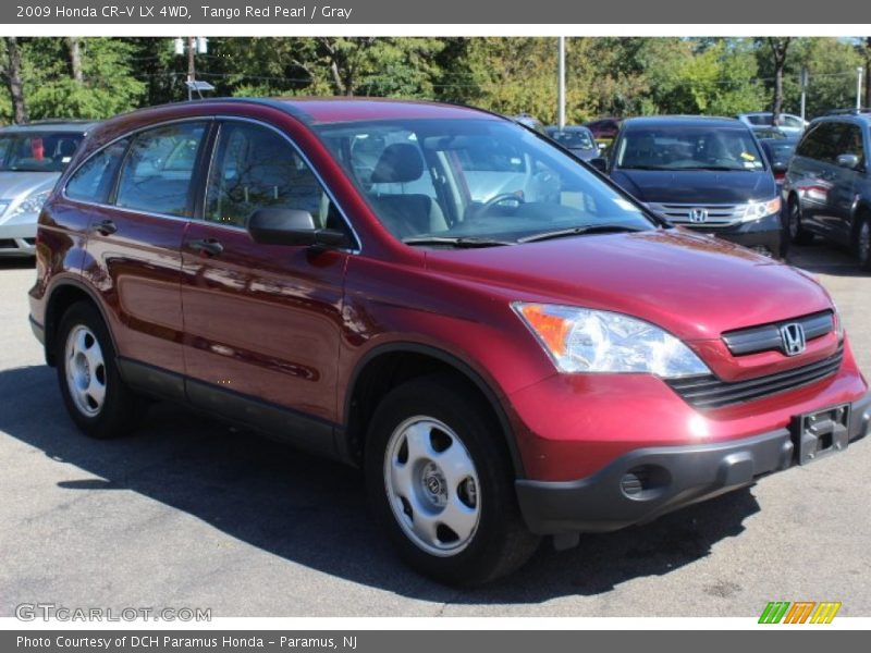 Tango Red Pearl / Gray 2009 Honda CR-V LX 4WD