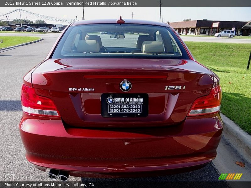 Vermilion Red Metallic / Savanna Beige 2013 BMW 1 Series 128i Coupe