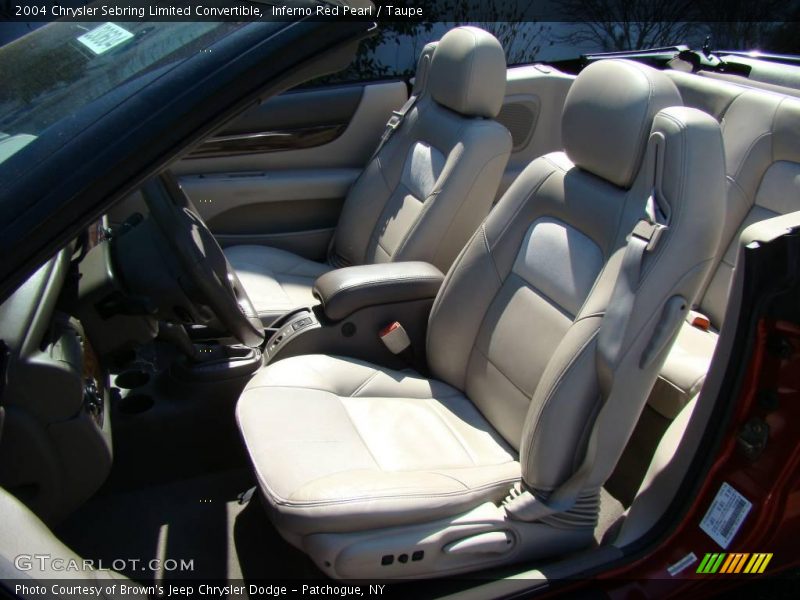 Inferno Red Pearl / Taupe 2004 Chrysler Sebring Limited Convertible