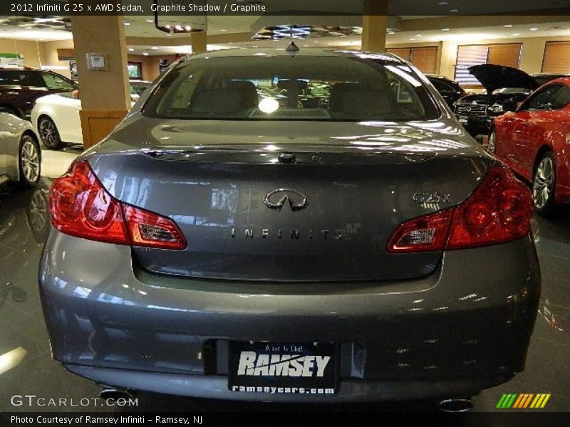 Graphite Shadow / Graphite 2012 Infiniti G 25 x AWD Sedan