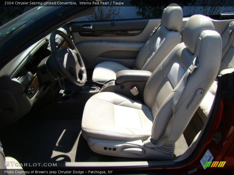 Inferno Red Pearl / Taupe 2004 Chrysler Sebring Limited Convertible