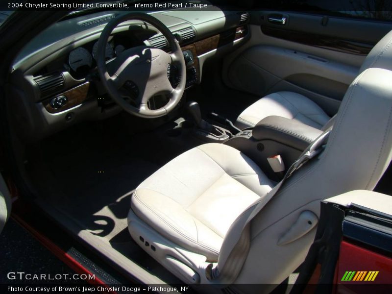 Inferno Red Pearl / Taupe 2004 Chrysler Sebring Limited Convertible