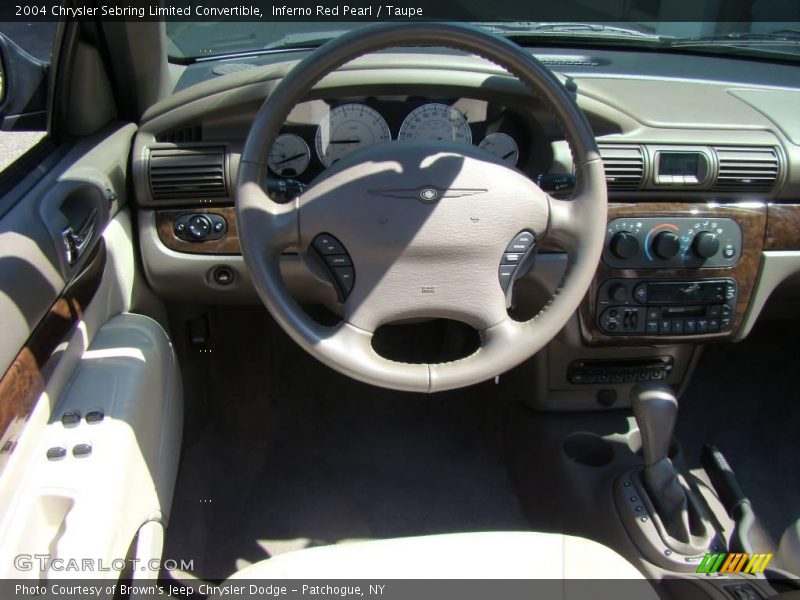Inferno Red Pearl / Taupe 2004 Chrysler Sebring Limited Convertible