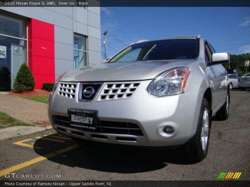 Silver Ice / Black 2010 Nissan Rogue SL AWD
