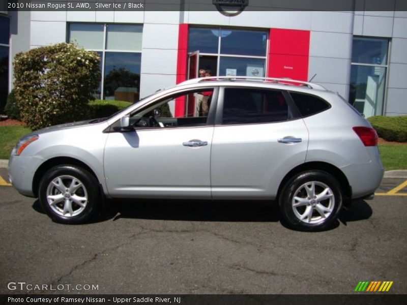 Silver Ice / Black 2010 Nissan Rogue SL AWD