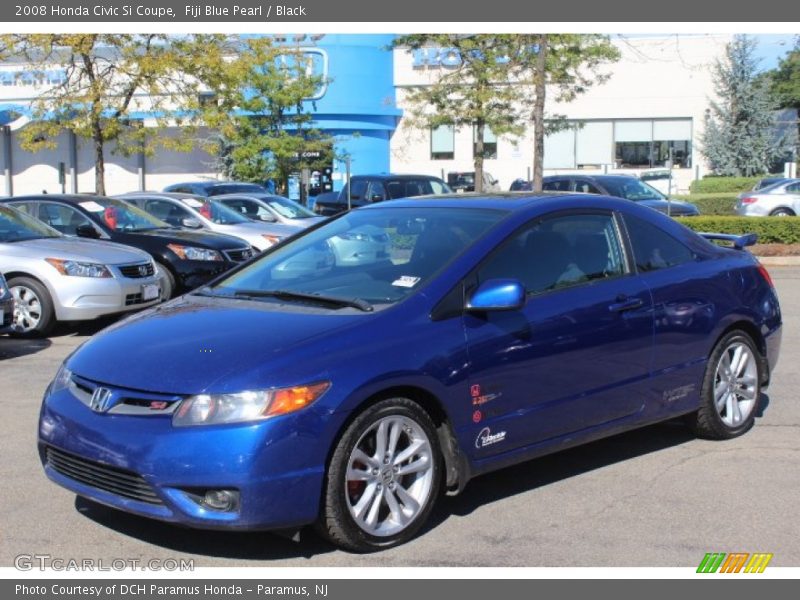 Fiji Blue Pearl / Black 2008 Honda Civic Si Coupe