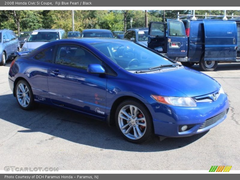 Fiji Blue Pearl / Black 2008 Honda Civic Si Coupe