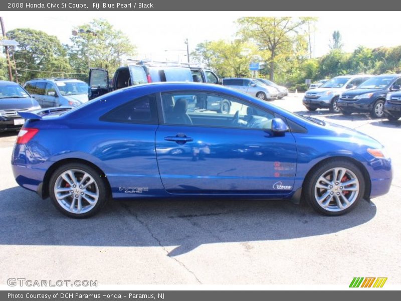 Fiji Blue Pearl / Black 2008 Honda Civic Si Coupe