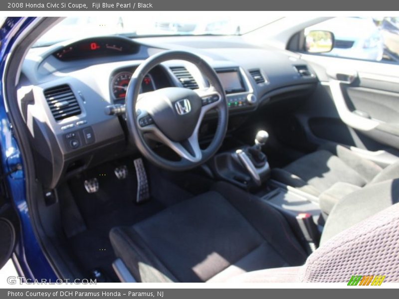 Fiji Blue Pearl / Black 2008 Honda Civic Si Coupe