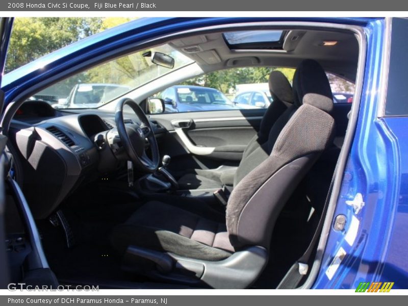 Fiji Blue Pearl / Black 2008 Honda Civic Si Coupe