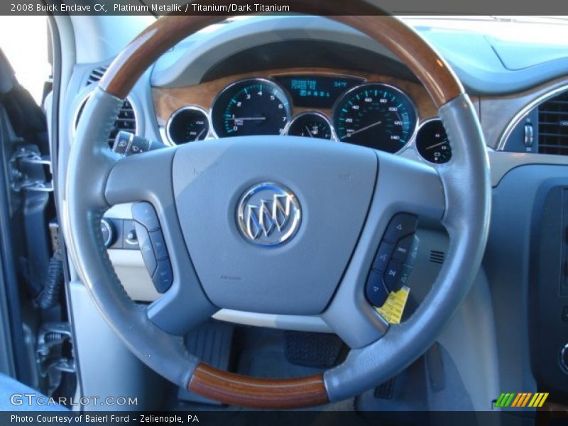 Platinum Metallic / Titanium/Dark Titanium 2008 Buick Enclave CX