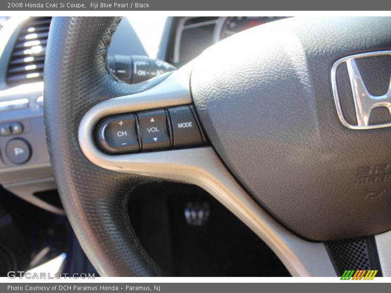 Fiji Blue Pearl / Black 2008 Honda Civic Si Coupe