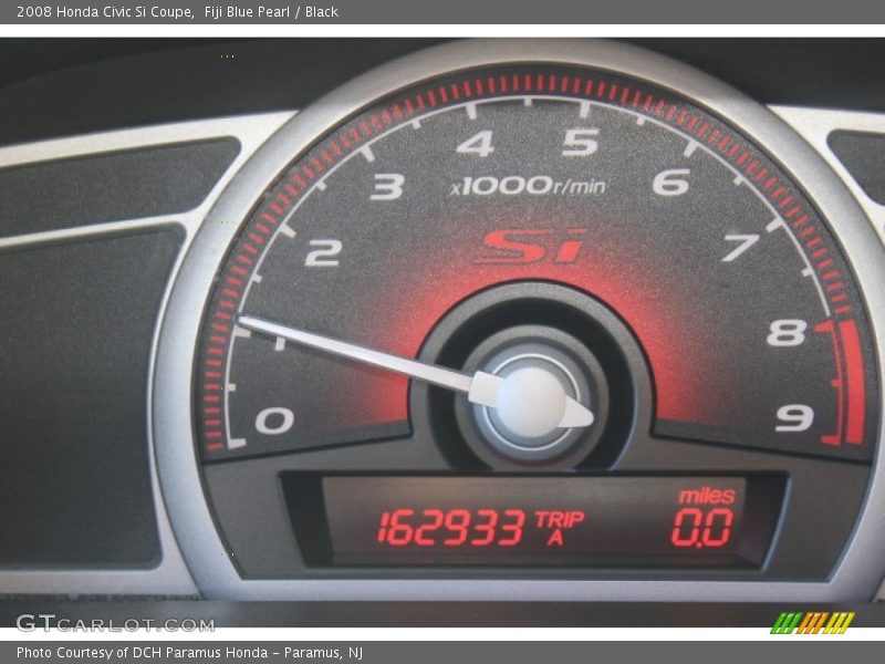 Fiji Blue Pearl / Black 2008 Honda Civic Si Coupe