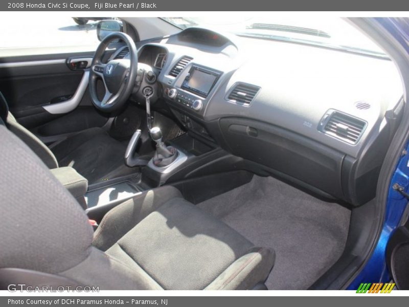 Fiji Blue Pearl / Black 2008 Honda Civic Si Coupe