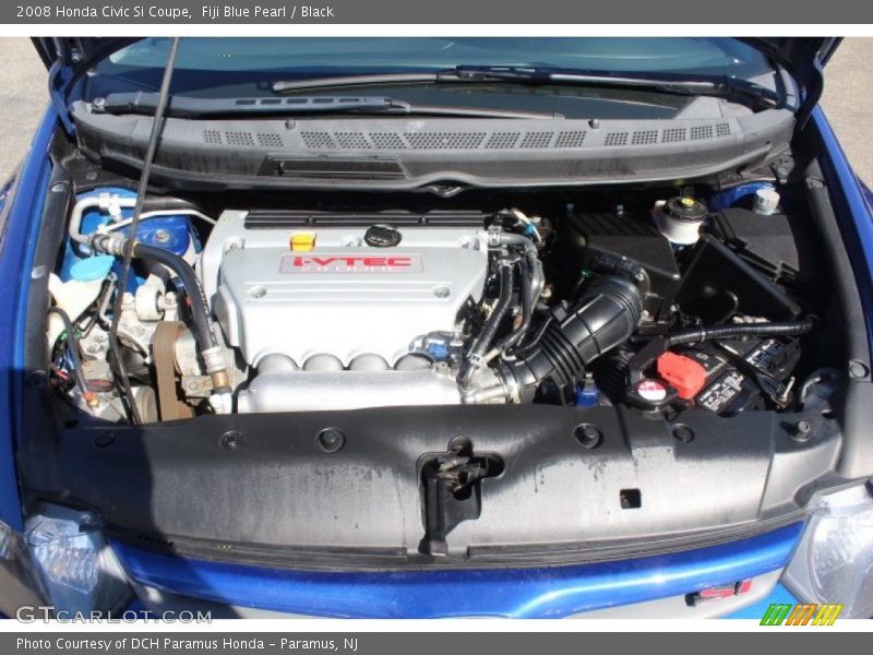 Fiji Blue Pearl / Black 2008 Honda Civic Si Coupe