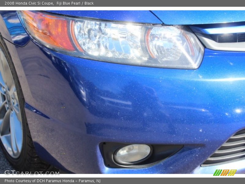 Fiji Blue Pearl / Black 2008 Honda Civic Si Coupe