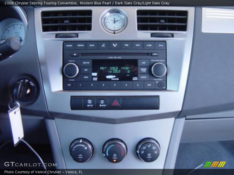 Modern Blue Pearl / Dark Slate Gray/Light Slate Gray 2008 Chrysler Sebring Touring Convertible