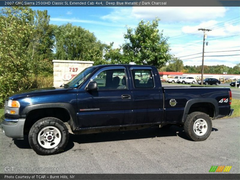 Deep Blue Metallic / Dark Charcoal 2007 GMC Sierra 2500HD Classic SL Extended Cab 4x4
