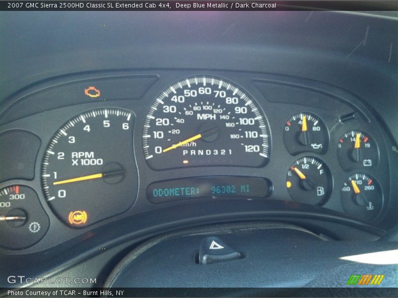 Deep Blue Metallic / Dark Charcoal 2007 GMC Sierra 2500HD Classic SL Extended Cab 4x4