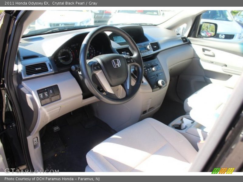Crystal Black Pearl / Gray 2011 Honda Odyssey EX