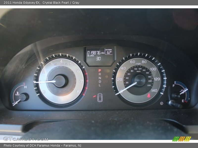 Crystal Black Pearl / Gray 2011 Honda Odyssey EX