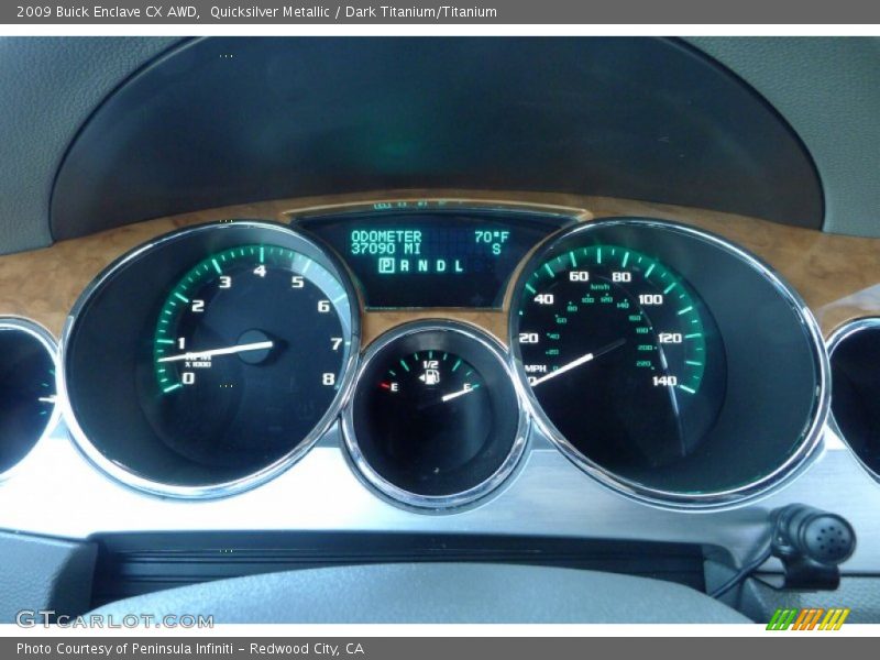 Quicksilver Metallic / Dark Titanium/Titanium 2009 Buick Enclave CX AWD