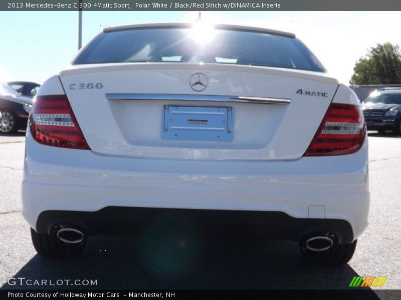 Polar White / Black/Red Stitch w/DINAMICA Inserts 2013 Mercedes-Benz C 300 4Matic Sport