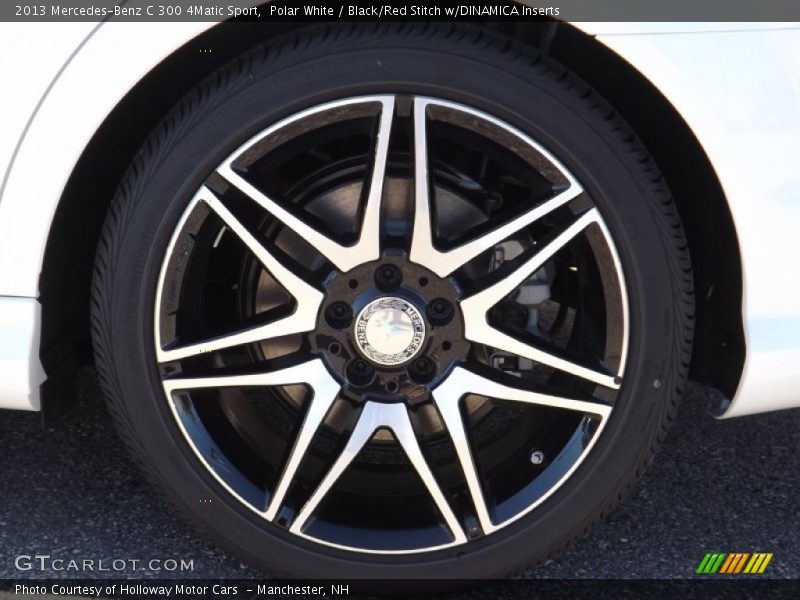 Polar White / Black/Red Stitch w/DINAMICA Inserts 2013 Mercedes-Benz C 300 4Matic Sport