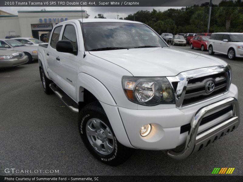 Super White / Graphite 2010 Toyota Tacoma V6 SR5 TRD Double Cab 4x4