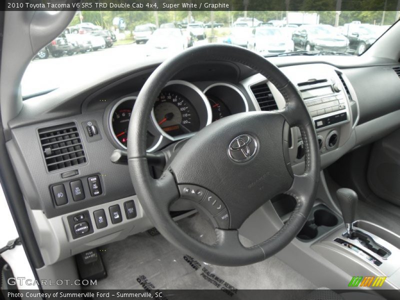 Super White / Graphite 2010 Toyota Tacoma V6 SR5 TRD Double Cab 4x4
