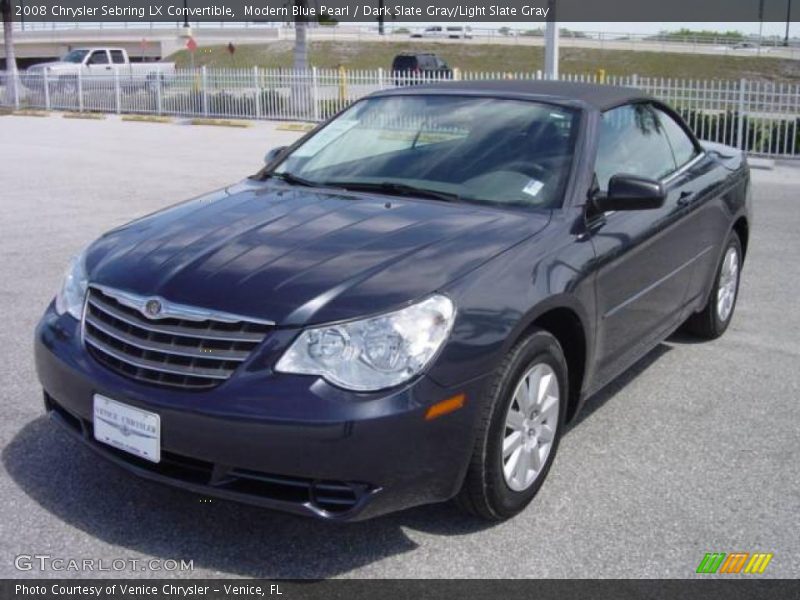Modern Blue Pearl / Dark Slate Gray/Light Slate Gray 2008 Chrysler Sebring LX Convertible
