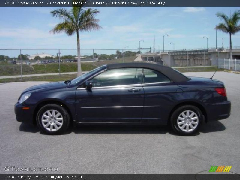 Modern Blue Pearl / Dark Slate Gray/Light Slate Gray 2008 Chrysler Sebring LX Convertible
