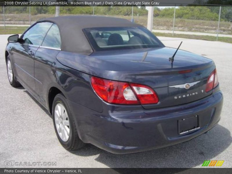 Modern Blue Pearl / Dark Slate Gray/Light Slate Gray 2008 Chrysler Sebring LX Convertible