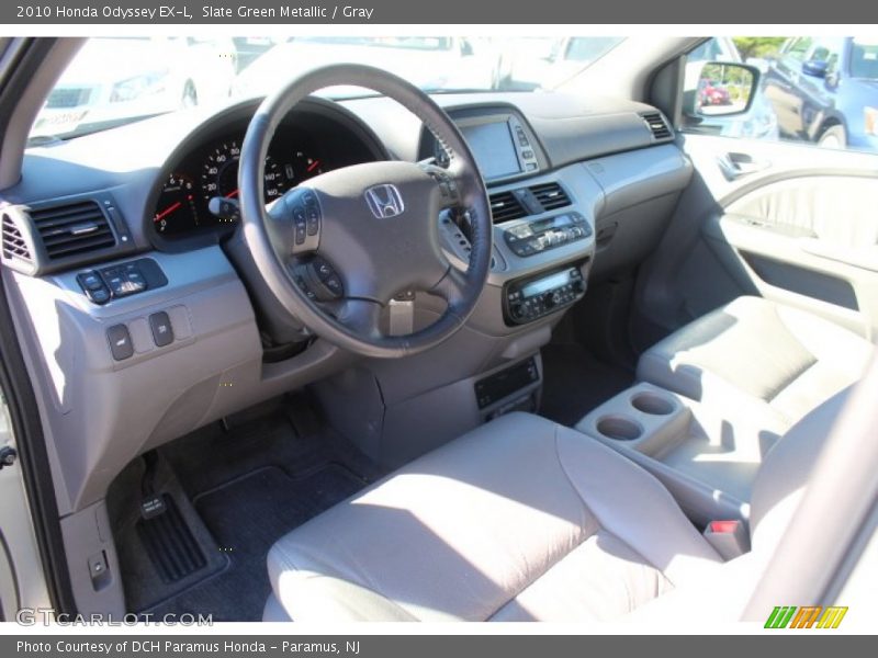 Slate Green Metallic / Gray 2010 Honda Odyssey EX-L