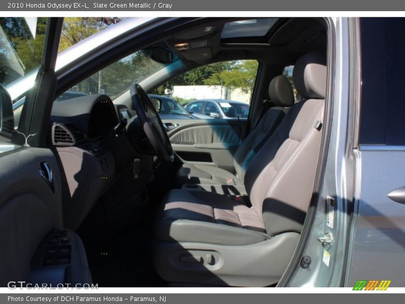 Slate Green Metallic / Gray 2010 Honda Odyssey EX-L