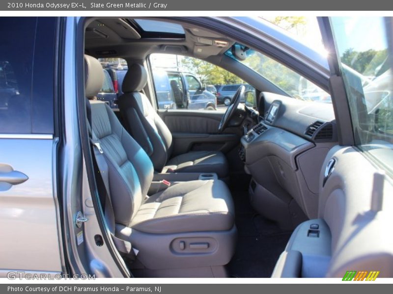 Slate Green Metallic / Gray 2010 Honda Odyssey EX-L