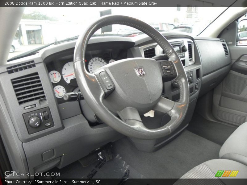 Flame Red / Medium Slate Gray 2008 Dodge Ram 1500 Big Horn Edition Quad Cab