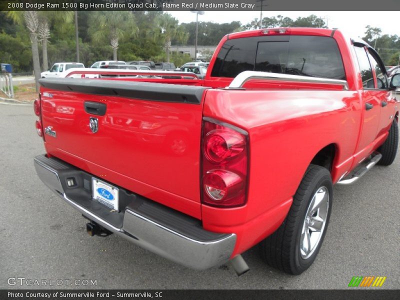 Flame Red / Medium Slate Gray 2008 Dodge Ram 1500 Big Horn Edition Quad Cab