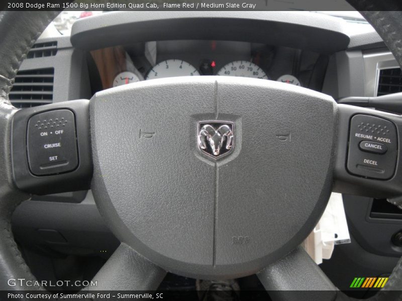 Flame Red / Medium Slate Gray 2008 Dodge Ram 1500 Big Horn Edition Quad Cab