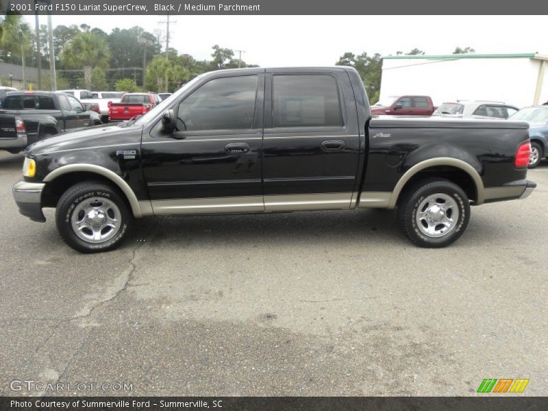 Black / Medium Parchment 2001 Ford F150 Lariat SuperCrew