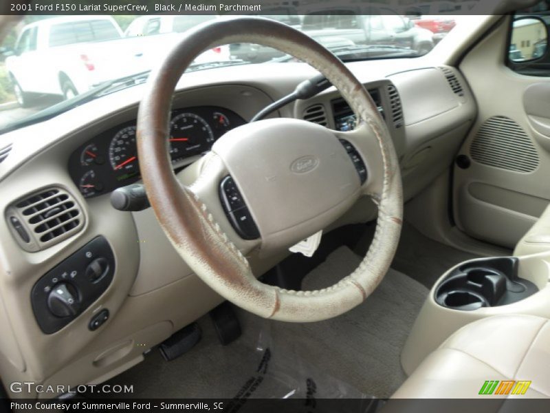 Black / Medium Parchment 2001 Ford F150 Lariat SuperCrew