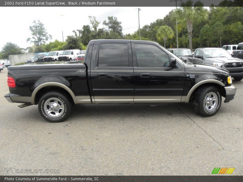 Black / Medium Parchment 2001 Ford F150 Lariat SuperCrew