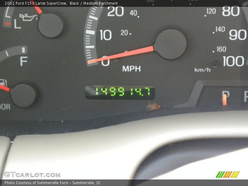 Black / Medium Parchment 2001 Ford F150 Lariat SuperCrew