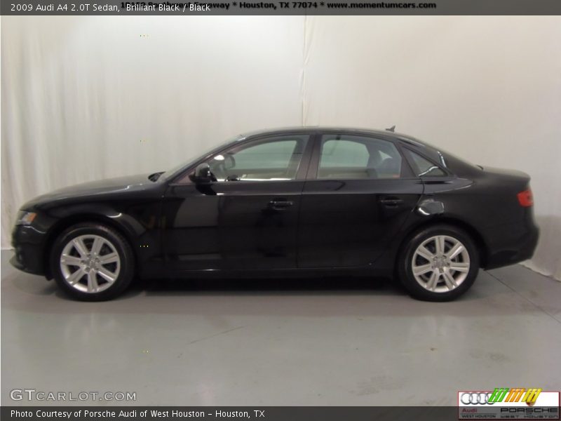 Brilliant Black / Black 2009 Audi A4 2.0T Sedan