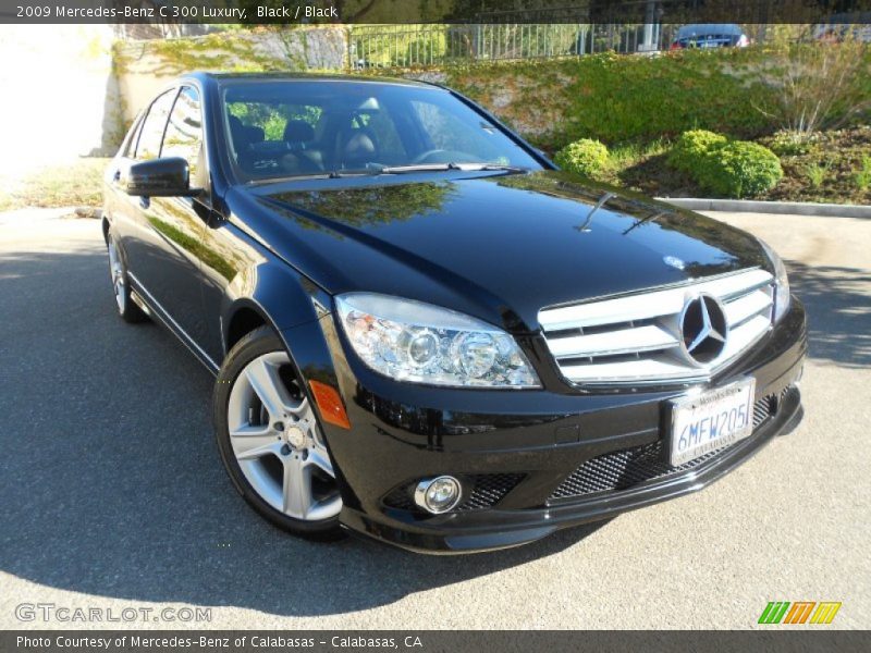 Black / Black 2009 Mercedes-Benz C 300 Luxury