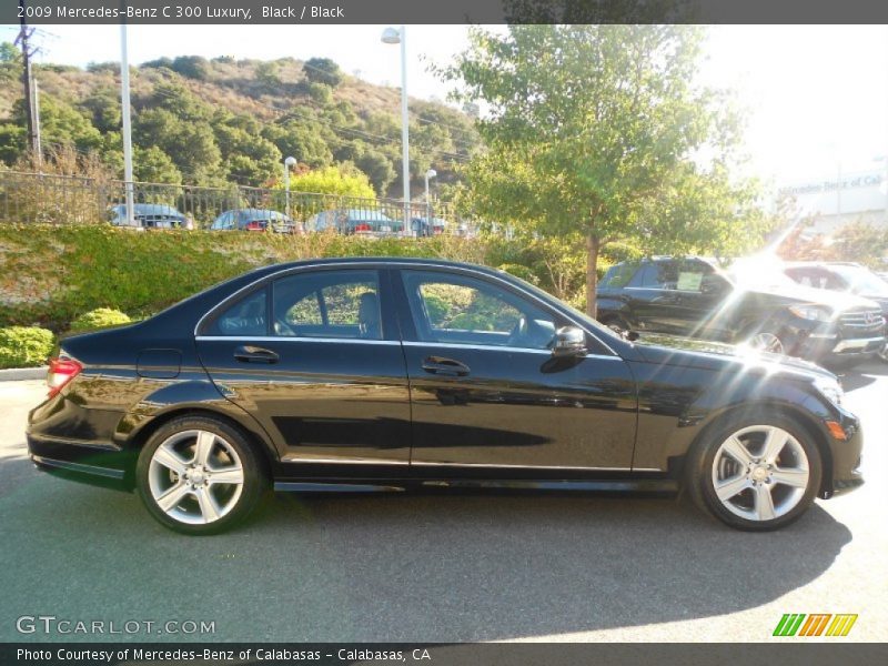 Black / Black 2009 Mercedes-Benz C 300 Luxury