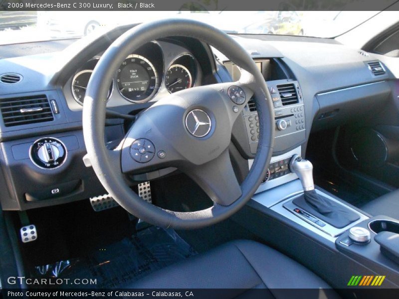 Black / Black 2009 Mercedes-Benz C 300 Luxury