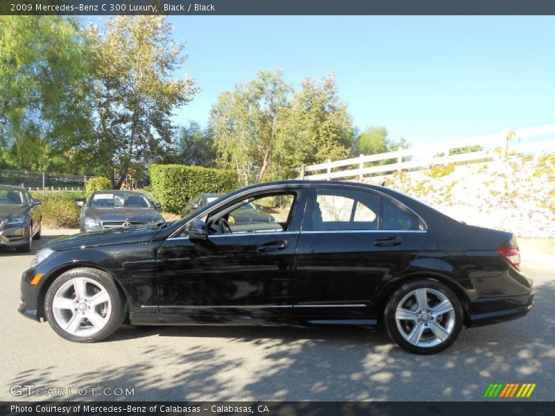 Black / Black 2009 Mercedes-Benz C 300 Luxury