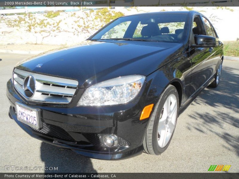 Black / Black 2009 Mercedes-Benz C 300 Luxury